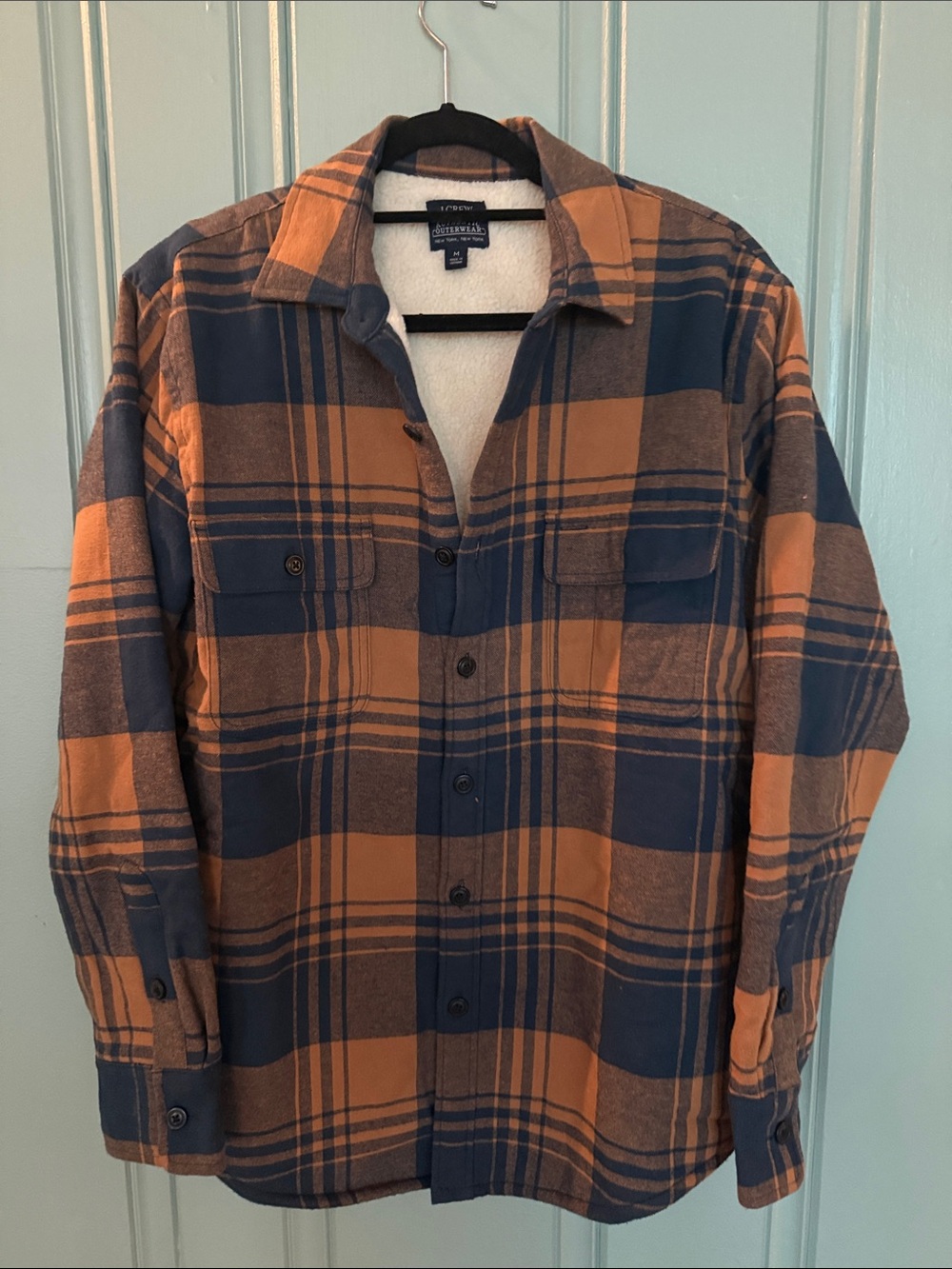 J. Crew Flannel Fleece-lined Shirt Coat